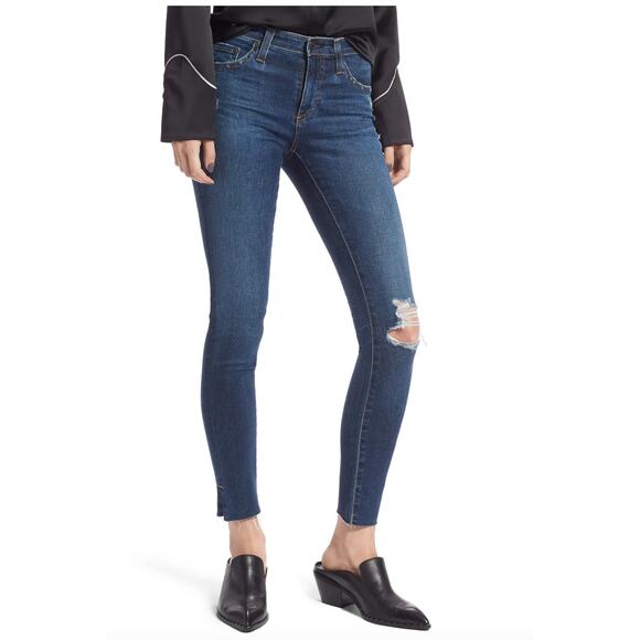 AG DENIM The Legging Ripped Ankle Skinny Denim Jeans // 27R - Picture 1 of 12